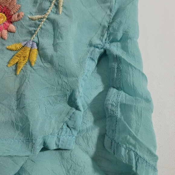 Johnny Was Women's Embroidered Blue Top - Picture 12 of 12